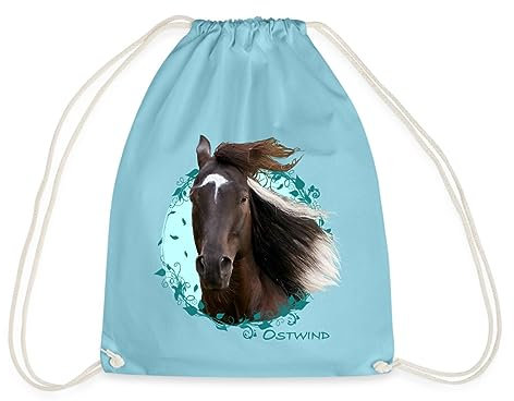 Spreadshirt Ostwind Aris Ankunft Ostwind Porträt Turnbeutel, One size, Aqua