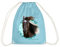 Spreadshirt Ostwind Aris Ankunft Ostwind Porträt Turnbeutel, One size, Aqua