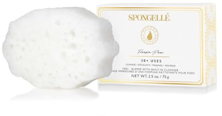 Spongellé Pedi-Buffer - Cleanse, Exfoliate & Polish Feet - Freesia Pear