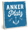 ARTFAVES® Wandbild Holzschild mit Spruch - Ankerplatz - Türschild Retro Vintage Deko Bild Geschenk - Zuhause, Nordsee, Meer, Strandhaus, maritim