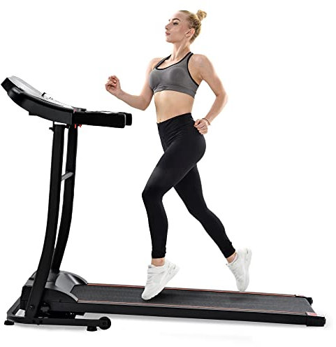 DuraB Laufband,Faltbares Laufband für zu Hause, Trainingsgeräte mit herunterladbarer App, USB Bluetooth und AUX-Konnektivität, LED-Anzeige