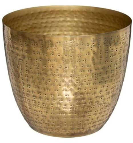 Atmosphera Créateur d'intérieur - Pot de Fleurs Déco en Métal Oasis 18cm Or