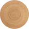 Gifiie Jute Teppich Rund, Teppich Handgewebt 100% Naturfaser de Jute, Farbe Natur, Naturjute großer ökologischer und reversibler Teppich für Wohnkultur. (Natur, 200CM)