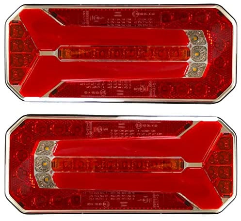 MelTruck® 2x LED Rückleuchte Rücklicht 12V 24V für LKW PKW Anhänger Wohnmobil 6 Funktionen