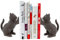 KAVSI Cat Decorative Bookend, Unique Cast Iron Decor Book Ends to Hold Heavy Duty Books, Vintage Antique Home Decor, Modern Living Room Library Office Shelf Decoration Door Stop- 2pcs