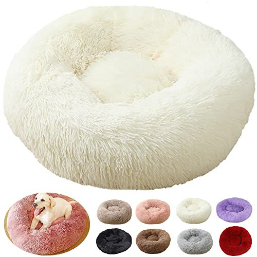 Hundekissen, Anti-Stress, XXL, Hundematte, große Größe, Hundebett, Puppy Love, Anti-Stress-Korb, orthopädisch, mittlere Größe (40 cm, weiß)