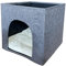 HowseHold Cat Cube Bed Includes cushion Suitable with Kallax & Expedit Shelves - Cat Cave, Cat Basket, Cat Cozy (Grey)