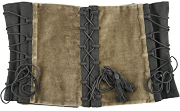 Battle-Merchant Unterbrust Corsage Anik, aus Samt, Damen | Baumwolle, Mieder mit Schnürung, Mittelalter, Pirat, Gothic, Reenactment, LARP & Fantasy Cosplay