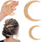 Hsthe Sea 2 Pcs Lune Fourchette À Cheveux Sculpté À La Main Pince À Cheveux Mince Longue Lune Accessoires De Cheveux en Bois Barrettes De Lune Léger Outil De Coiffure