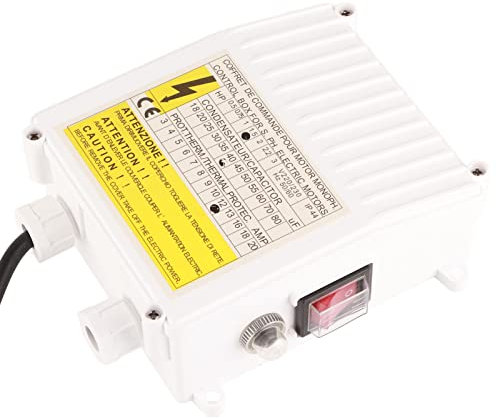 Controller per Pompa di Aspirazione Scatola di Controllo della Pompa Controller Integrato per Interruttore Automatico di Protezione Termica per Pompe di Aspirazione Domestiche
