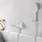 PHASAT Badewannenarmatur mit Handbrause Wandhalterung Einhandmischer Wasserhahn Badewanne Duschsysteme Duscharmatur mit Wasserfall Auslauf,Weiß PTBW12E