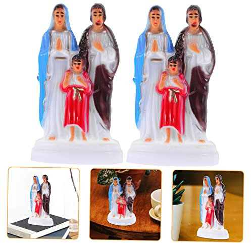 MAGICLULU 2stücke Leuchtende Statue Aus Plastik Zum Basteln Kirchendekoration Und Schreibtischschmuck Bruchfest Und Langlebig Für Büros Und Wohnungen Geeignet