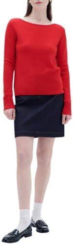 Caroll Pull Femme 100% Cachemire Encolure Bateau Lipstick S