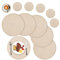 SHACOS Set de Table et Dessous de Verre Rond Lot de 6, 38cm Sets de Table Lavables Résistants à la Chaleur pour Cuisine Table à Manger, Beige
