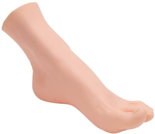 Lebensechte Manikin-Füße, PVC-Fuß, lebensgroß, männlicher Schaufensterpuppenfuß, Modell für Malerei, Unterricht, Kunst, Zeichnen, Skizzieren, Schmuck, Display für Herren, rechter Fuß, 24,5 cm