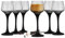 Sendez 6 Likörgläser 75ml mit schwarzem Stiel Schnapsgläser Tequilagläser Schnaps
