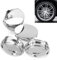 RXKFIGX 4 Stück Radkappen Felgenkappen Nabenkappen Compatible Alufelgen Nabenkappen OD 60mm ID 50mm Radnabenkappen Universal Silber Nabenkappen für Radnaben Auto Zubehör Radnaben