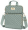 MOSISO 12.9 inch Tablet Sleeve for iPad Pro 12.9 M2 & M1, Galaxy Tab S8+/S9+ 12.4, Quilted Carrying Case with Front 2 Pockets, Antique Green