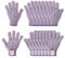 PATIKIL Cut Resistant Gloves, 8 Pair Level 5 Protection Anti Cutting Gloves Cut Proof Gloves for Kitchen Wood Carving Working, Medium, Purple