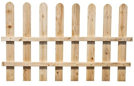 Classic Picket Fence Panels | Handcrafted Wooden Fence Screening | Privacy Screen for Rustic Charm | Perfect for Gardens, Pathways & Outdoor Spaces (4FT(L) X 3FT(H))