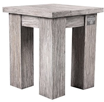 Ambientehome Strandgut07 Beistelltisch Hocker Kiefernholz, grau, 50x50x45 cm