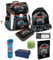 Familando Gaming Schulranzen 1. Klasse für Jungen und Mädchen · ergonomischer Tornister · Schultaschen-Set 6-teilig (Gaming/Schwarz-Blau)