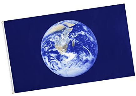 SEWOART Erden Flagge Über Erde Flagge Erdmuster Banner Großes Banner Wohndekoration Wohnaccessoires