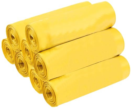 Biodegradable Bin Bag Liner 160 Counts, 10L-15L (2-4 Gallon) Small Bin Liner, Compostable Food Waste Bags, Recycled Degradable Rubbish Garbage Bags for Office Bathroom Kitchen Yellow