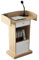Aioneer Moderne Podien Holz w/Geräumige Schublade Rednerpulte 48,8 in Höhe Boden Rednerpult Rezeption Pulte für Kirchen Podium Stand,(Rustic Oak 60x42x124CM)