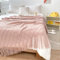Kuscheldecke Bonenjoy White Color Knitted Blanket Nordic Plain Bed Decorative Thread Blankets with Tassel mantas de cama invierno Sofa Plaids Decke werfen Für Sofa und Stühle,Bett(Light pink,130x220cm