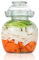 Pickle Conteneur 1,5 L Pot de Fermentation de qualité Alimentaire Conteneurs Kimchi Traditionnels avec Bouchon de Bol Jar en Verre Transparent avec kit de Fermentation de Couvercle pour la choucroute