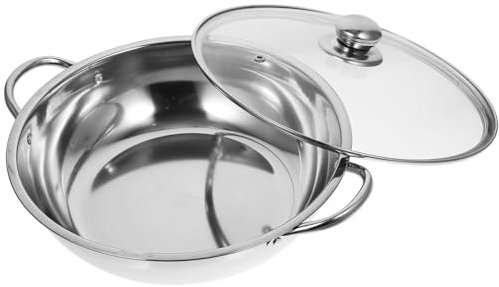 Ciieeo Edelstahl-hotpot Mit Deckel Kochtopf Für Suppen Praktisches Küchenutensil Für Täglichen Gebrauch Leicht Zu Reinigen