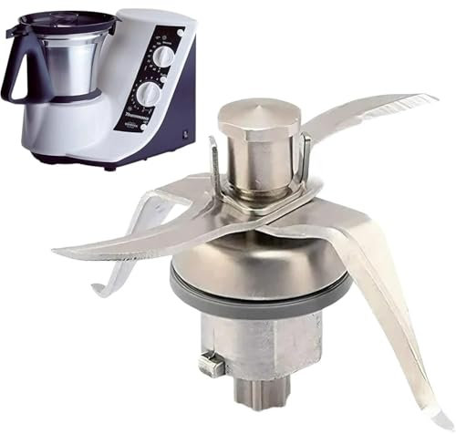CHEFZOCO Cuchilla Compatible con Vorwerk Thermomix TM21, Cuchilla Robot de Cocina Vorwerk Thermomix TM21, Repuesto Vorwerk Thermomix TM21, Código Original 31309, Acero Inoxidable con Junta