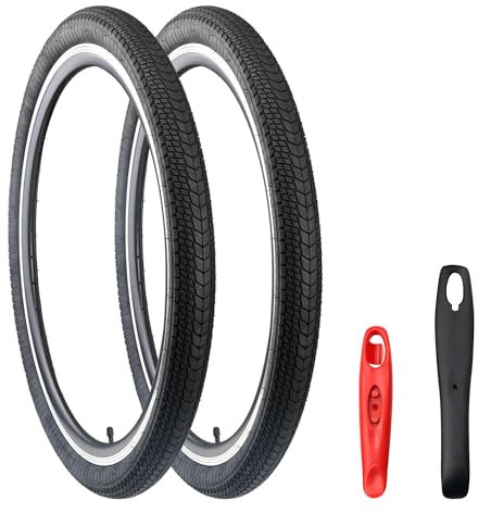 ZUKKA 2 neumáticos de bicicleta + tubos de bicicleta de 26 x 2,125 pulgadas, plegables, 30 TPI, 54-559, repuesto de neumáticos plegables para cruiser, bicicleta de montaña, bicicleta plegable, BMX