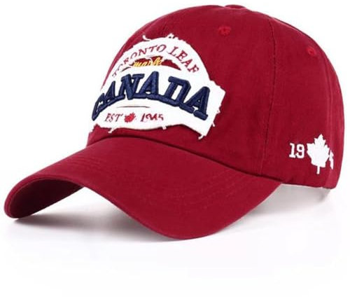 HiyyFloy Kanada Papa Hut Ahornblatt Flagge Mütze Bestickt Unisex