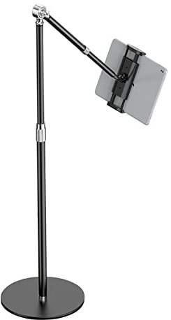 Laptop Stands， Floor Tablet Support Stand Universal Stand for Bed Sofa Desk Metal Tablet Holder,Height Adjustable, Knob Fixed, 4-13Inch Phone Tablet Stand for Standing Sitting Lying Down Use