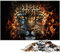 Tier-Leopard-Puzzle, 1000 Teile, für Erwachsene, anspruchsvolles, schwieriges Puzzle, Weihnachtspuzzle, Geschenke, Größe 50 x 75 cm