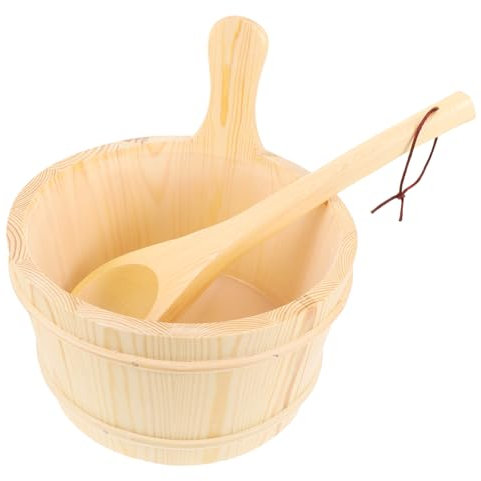 ibasenice Holzfass Saunakübel Holz Sauna Eimer Holz Sauna Fass Eimer Mit Griff Für Saunaraum Saunazubehör