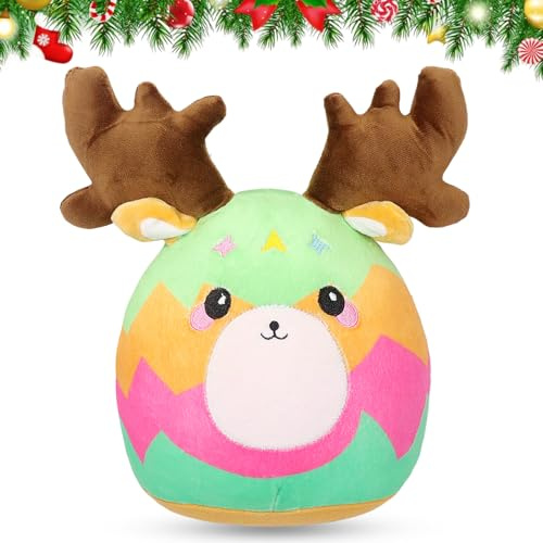 Pellinch Elch Kuscheltier, 26cm Kuscheltier Weihnachten, Rentier Kuscheltiers, Christmas Pillow, Elch Plüschtier, WeihnachtsKuscheltier, Rentier Plüschtier, ElchPlüsch Kissen, Elch Plüsch Weihnachten