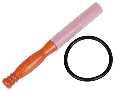 Wzxksoac Professional Beater Crystal Singing Bowls Mallet Wooden Rubber Mallet Stick with Rubber Ring for Yoga Meditation
