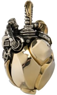 COPPERTIST.WU Mechanisches Herz Anhänger für Halskette – Schlagendes Herz Schmuck Steampunk Halloween Fidget Geschenk für Damen und Herren