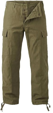VINTIKA Original German Army Moleskin Trousers Genuine Bundeswehr Surplus New Combat Cargo Pants Heavy Duty Cotton Workwear Olive Green