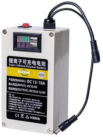 SSCYHT 10400mah USB, Pacco Batteria al Litio Portatile 12V 10.4Ah 12Ah 20Ah 30Ah 40Ah 50Ah Batteria Lipo con BMS per Kit di Ricambio per Motore a 12 Volt