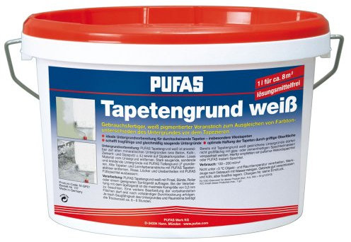 PUFAS Tapetengrund, weiß 5 Liter