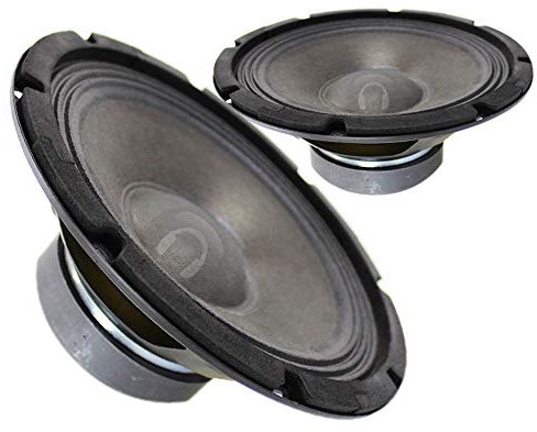 Skytec 8 SP800 Mid Range Speaker Drivers Pair - 200W 8 Ohm Replacement Woofer Cones with Vented Magnets & 65Hz-4kHz Response for PA Systems & DJ Cabinets