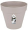 elho Loft Urban Rund 25 - Blumentopf für Außen - 100% recyceltem Plastik - Ø 24.5 x H 22.0 cm - Grau/Warmes Grau