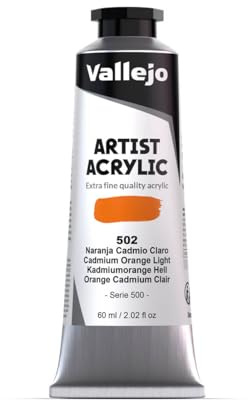 Vallejo : Artist Acrylic Paint : 60ml : Cadmium Orange Light