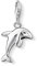 Thomas Sabo Damen Charm-Anhänger Delfin Charm Club 925 Sterling Silber 0750-007-12