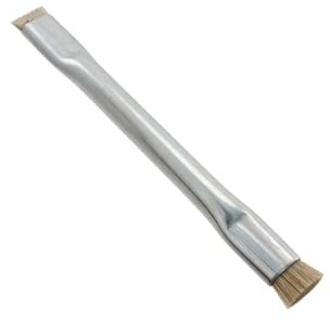 MG Chemicals 856 Double Ended Technische Reinigungsbürste für Elektronik, 4-1/2 cad plattierter Stahlgriff, Pferdehaarborsten, 1/4 Länge x 5/16 Breite