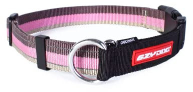 EzyDog Checkmate Hundehalsband - Halsband Hund - Zugstopp Halsband für Hunde - Zughalsband für hunde - Trainings und Dressurhalsband. Schlupfhalsband für Große, Mittlere und Kleine Hund (S, Candy)